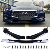 2017-2022 Q60 Gloss Black V2 3pc Front Lip