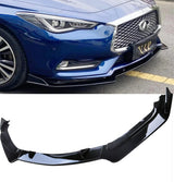 2017-2022 Q60 Gloss Black V2 3pc Front Lip