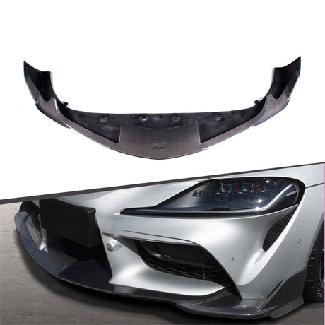 A90 Supra Carbon Fiber TOM R Style Front Lip - A90 A91 Supra