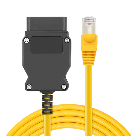 BMW ENET OBD2 Cable for F & G Series Coding – Yellow 6.5Ft Heavy Duty Cable