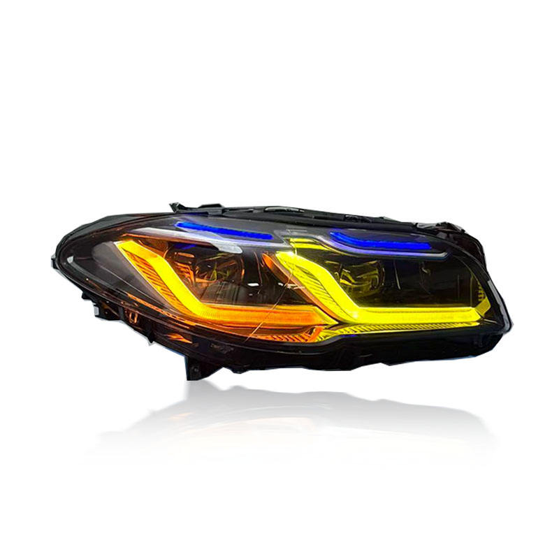 F10 5-Series Laser Style Switchback Headlights White/Yellow - F10 5-Series
