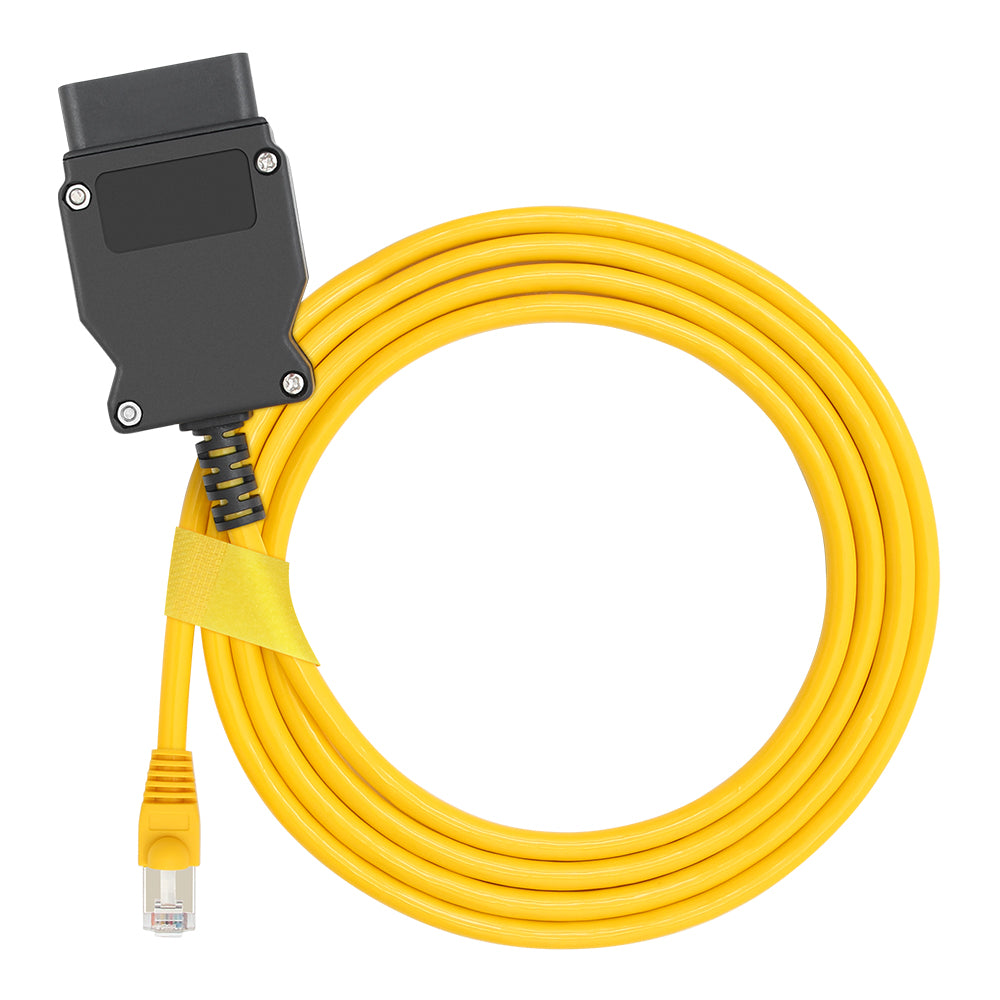 BMW ENET OBD2 Cable for F & G Series Coding – Yellow 6.5Ft Heavy Duty Cable
