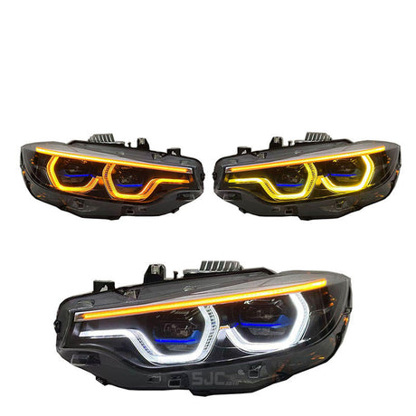 V3 F8X Tri Color Switchable IKON Headlights (White, Yellow, Amber) - F80 M3 F82 F83 M4