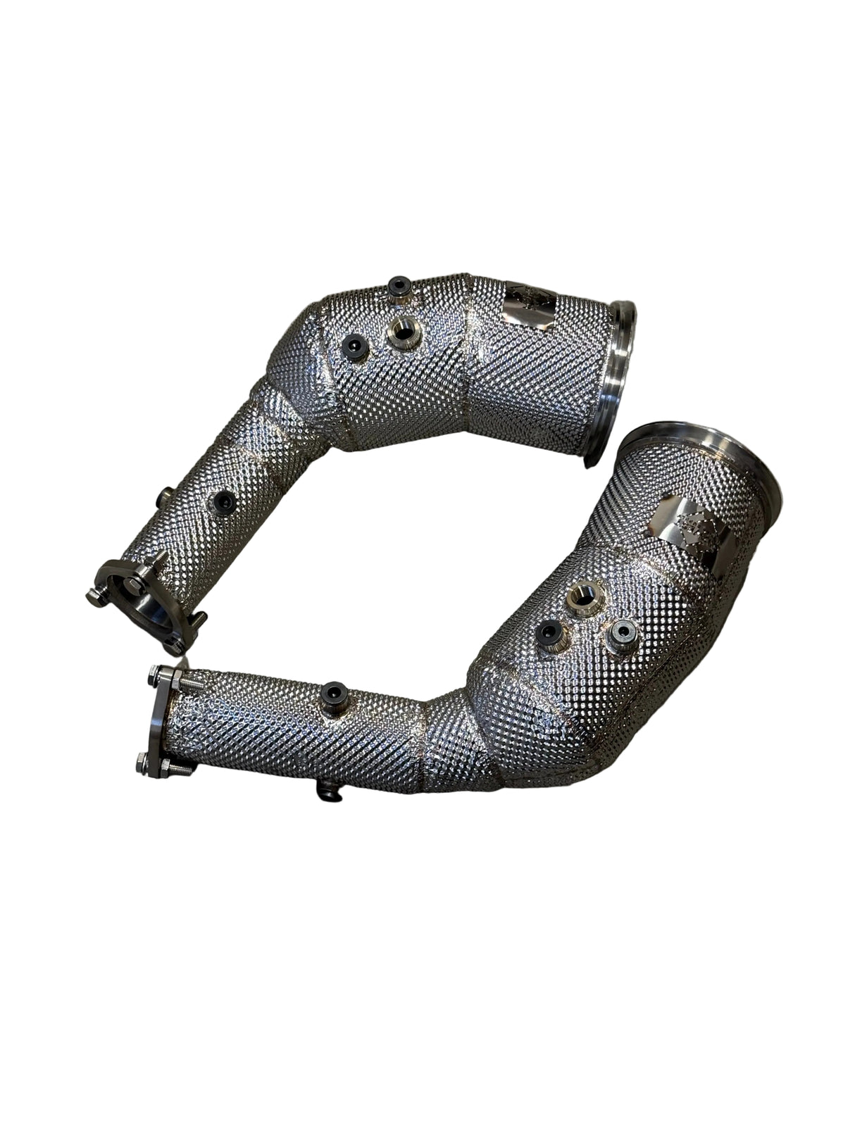RS6 C8 Catless Race Downpipe W/ Heat Shield - Audi RS6 C8 4.0T