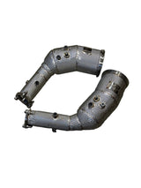 RS6 C8 Catless Race Downpipe W/ Heat Shield - Audi RS6 C8 4.0T