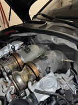 B9/B9.5 RS5 Catless Race Downpipe W/ Heat Shield - Audi B9 B9.5 RS5 2.9T
