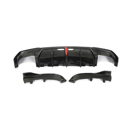 G22 4-Series KB Style LED Carbon Fiber Rear Diffuser 3 Piece - G22 4-Series