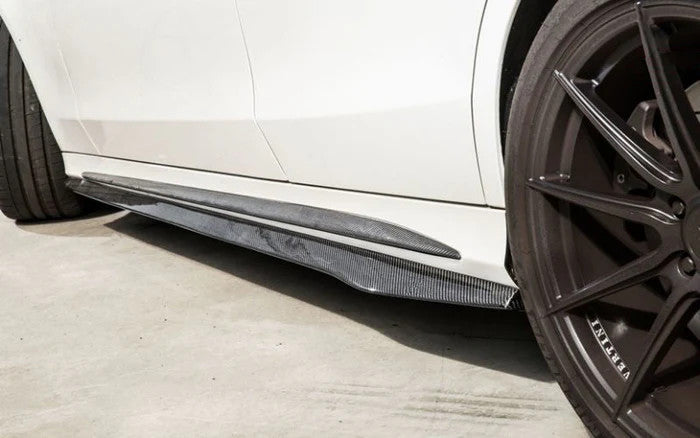 W205 Carbon Fiber C Style Side Skirts - W205 C-Class C43
