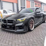 G87 M2 Gloss Black V Style 3pc Front Lip - G87 M2