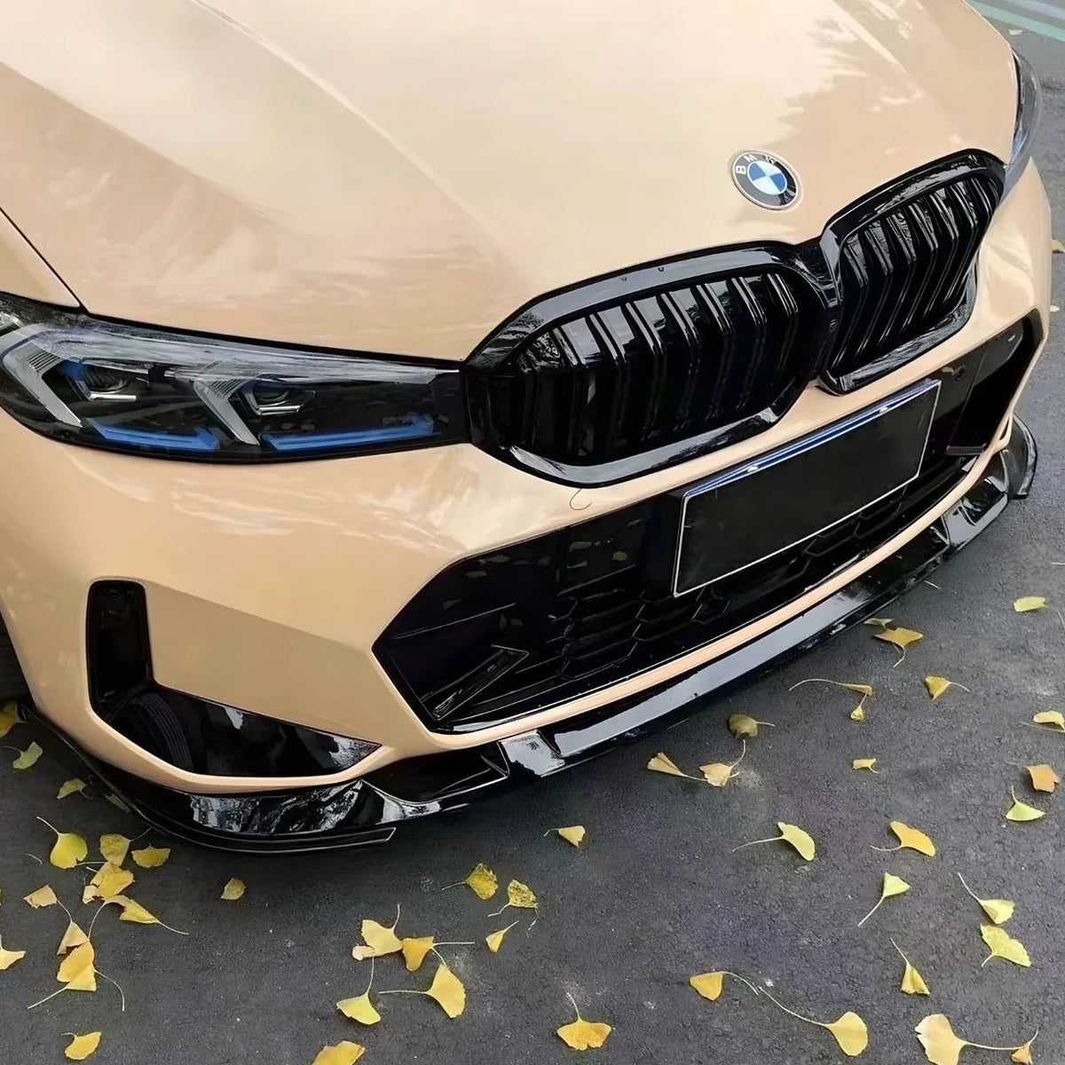 G20 LCI Gloss Black 3D Style Front Lip - G20 3-Series LCI M Sport
