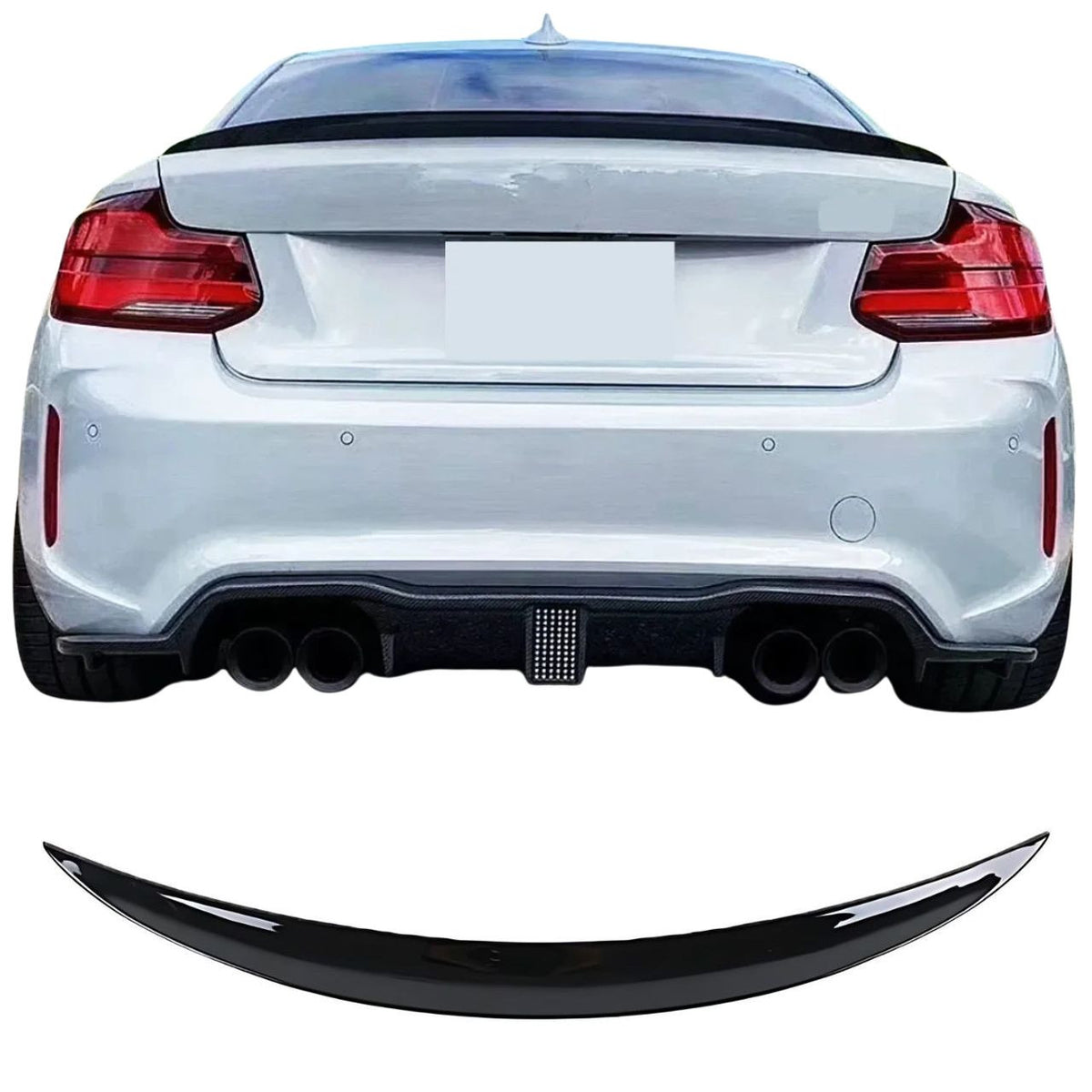 F22/F87 Gloss Black Performance Style Trunk Spoiler - F22 2-Series F87 M2