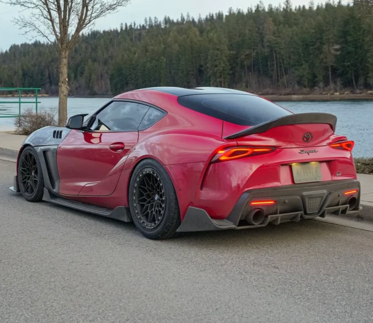 A90/A91 Supra Carbon Fiber AG Style Side Skirts - A90 A91 Supra