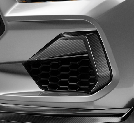 2024-2027 Ford Mustang Dry Carbon Fiber Front Air Duct Trim