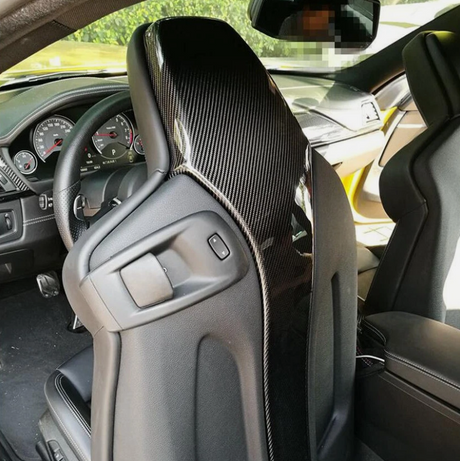 Dry Carbon Fiber Back Seat Covers (F80 M3 | F82/F83 M4) - MidWest Bimmer Supply