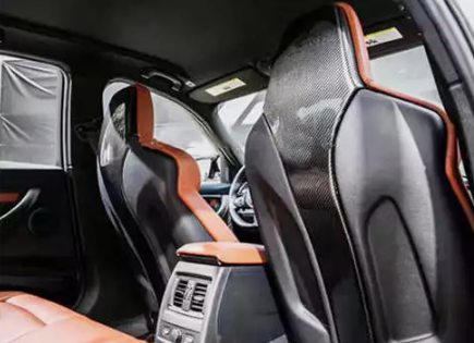 Dry Carbon Fiber Back Seat Covers (F80 M3 | F82/F83 M4) - MidWest Bimmer Supply