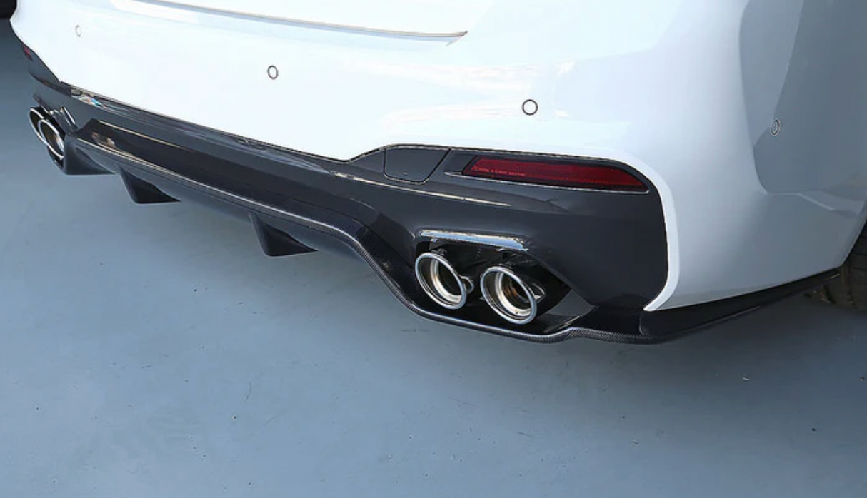 G30 5-Series 3D Style Rear Carbon Fiber Diffuser 3pc - 5-Series M Sport 2017-2018
