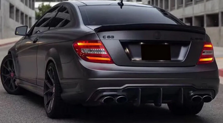 Carbon Fiber Shark Fin Style Diffuser - Mercedes-Benz W204 C-Class C63