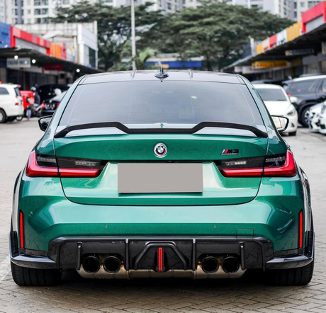 G8X AK Style Dry Carbon Fiber LED Rear Diffuser w/ splitters - BMW G82 G83 M4 G80 M3
