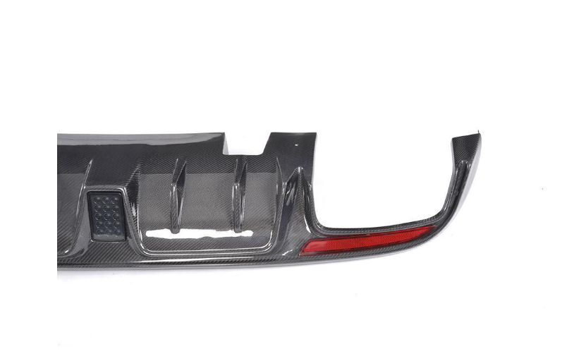 Carbon Fiber B Style Rear Diffuser W/ LED Light - Mercedes-Benz W205 C63 C43 C300 & More