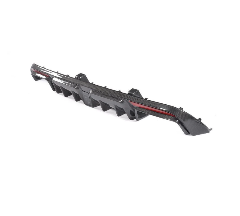 Carbon Fiber B Style Rear Diffuser W/ LED Light - Mercedes-Benz W205 C63 C43 C300 & More