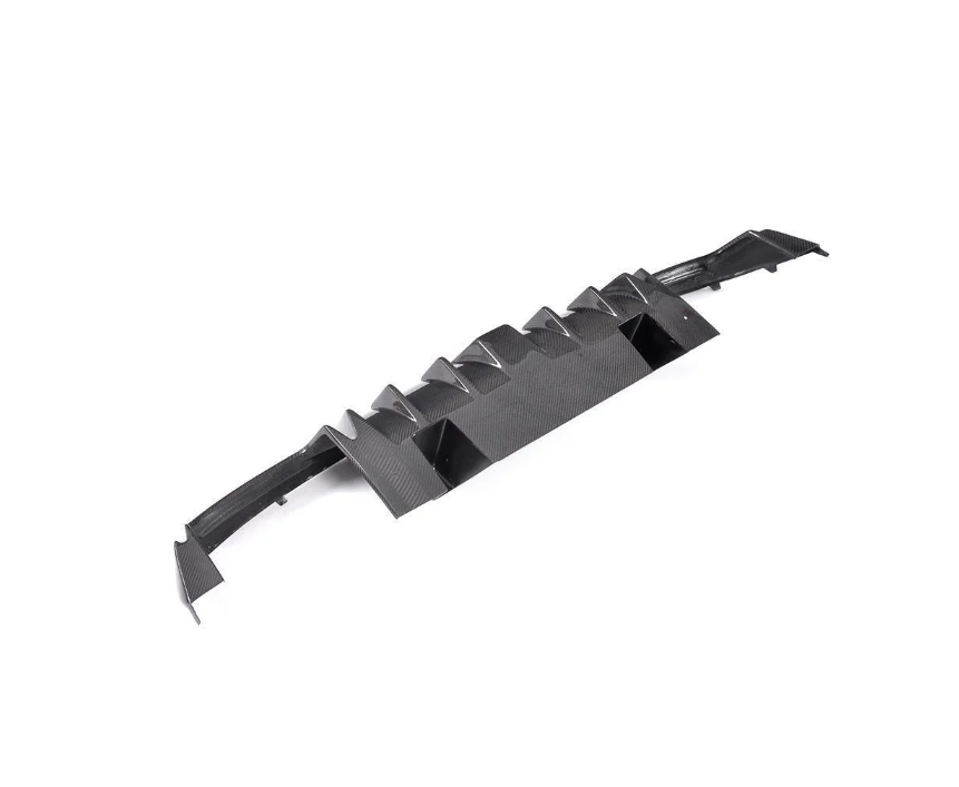 Carbon Fiber B Style Rear Diffuser W/ LED Light - Mercedes-Benz W205 C63 C43 C300 & More