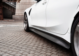 G80 M3 3D Style Dry Carbon Fiber Side Skirts - G80 M3