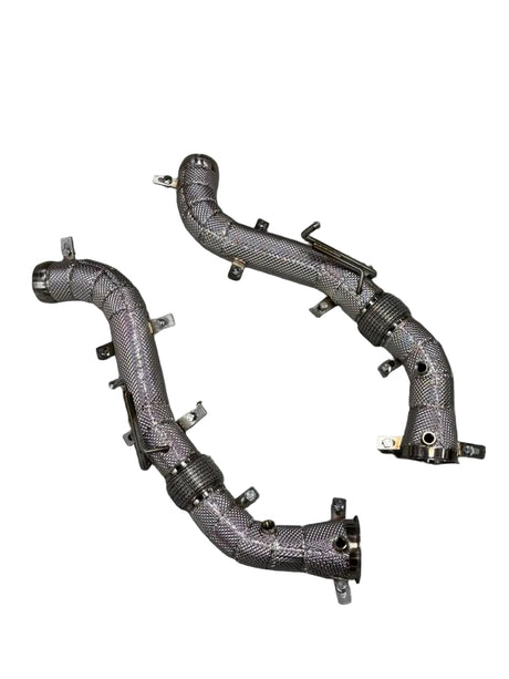 570s Catless Race Downpipes W/ Heat Shield - McLaren 570 570s 570GT 2015+