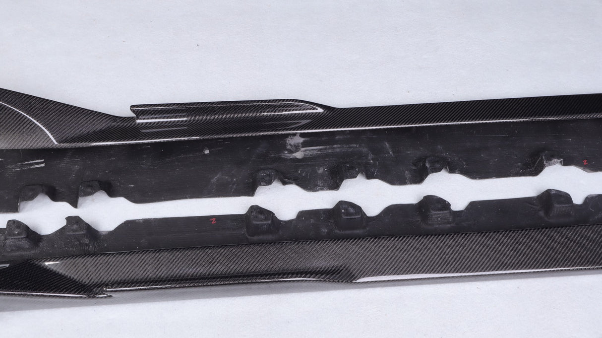 A90/A91 Supra Carbon Fiber TOM Style Side Skirts - A90 A91 Supra