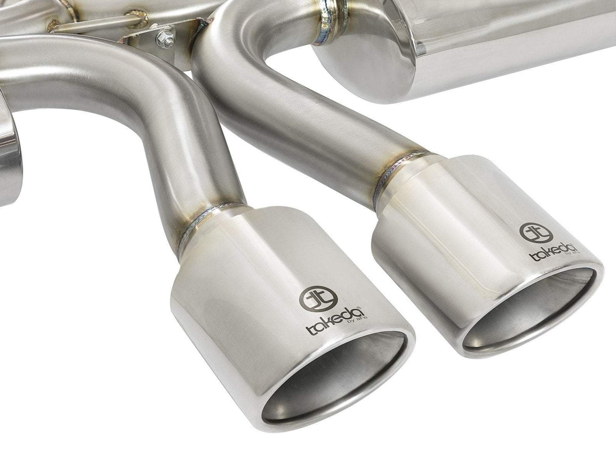 aFe Takeda 3" to 2-1/2" 304SS Cat-Back Exhaust | 2017-2021 Honda Civic Si Coupe (49-36618)