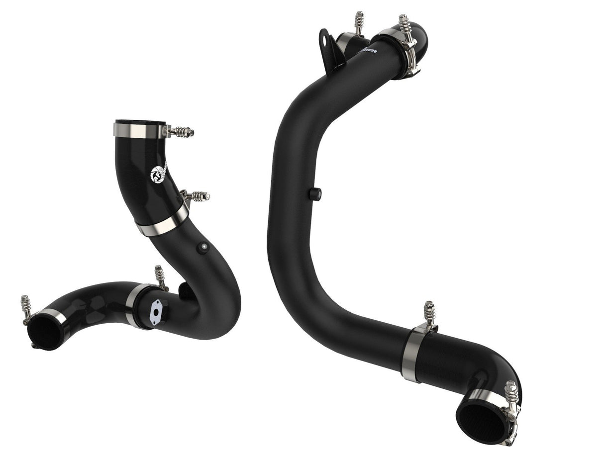 aFe Power BladeRunner Aluminum Hot and Cold Black Charge Pipe Kit | Multiple Applications (46-20414-B)