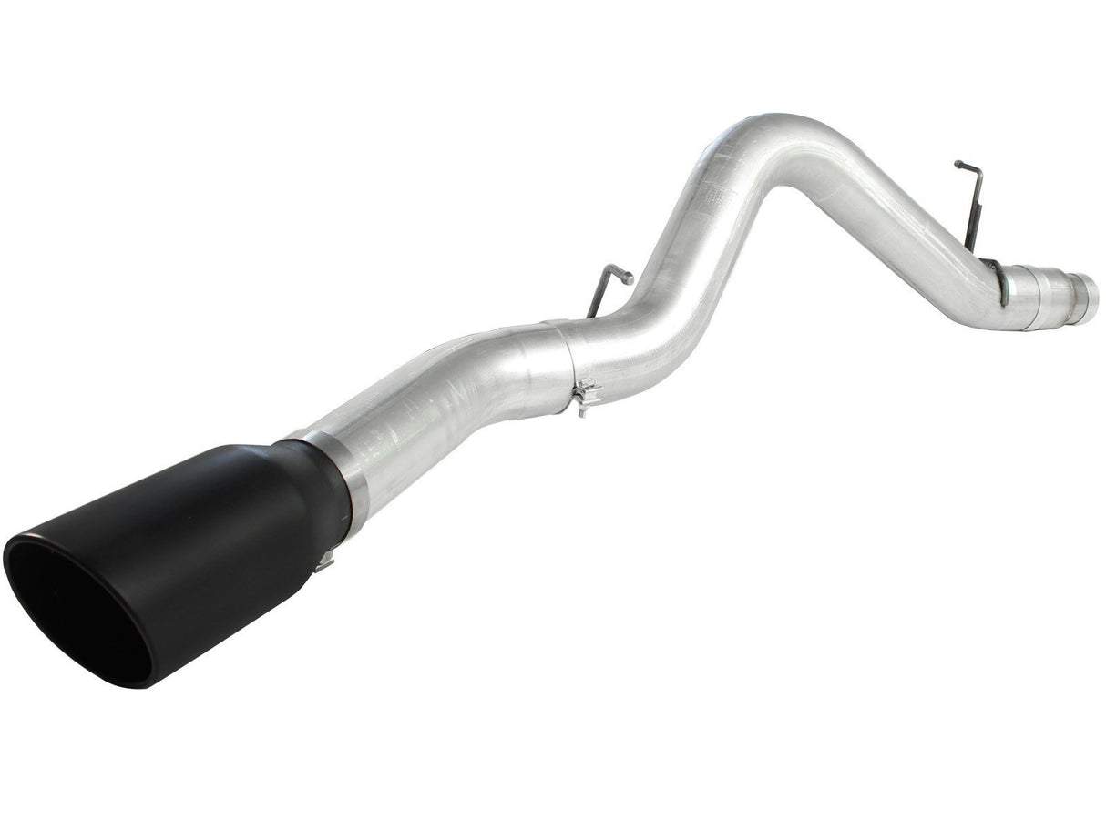 2011-2013 GM Diesel Trucks V8-6.6L (td) LML Atlas Exhaust 5" DPF-Back Al Steel (Blk Tip) by aFe Power (49-04041-B)