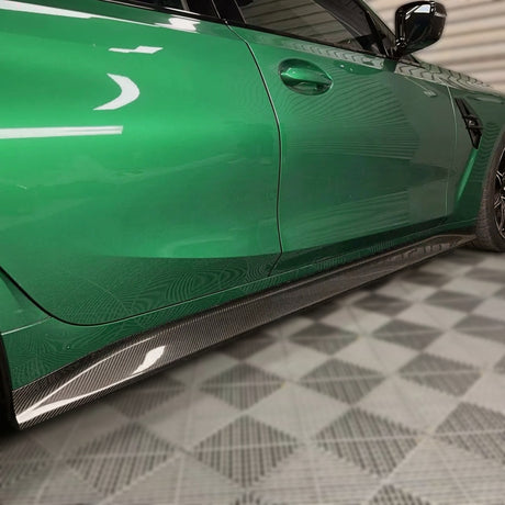 G80 M3 Dry Carbon Fiber OEM Style Side Skirts - G80 M3 - MidWest Bimmer Supply