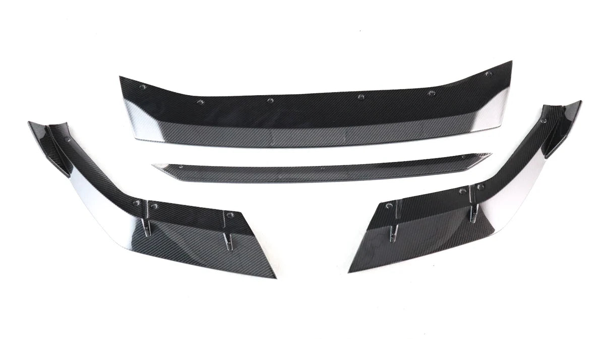 F90 LCI Carbon Fiber M Style Front Lip 4pc - F90 M5 LCI 2021+