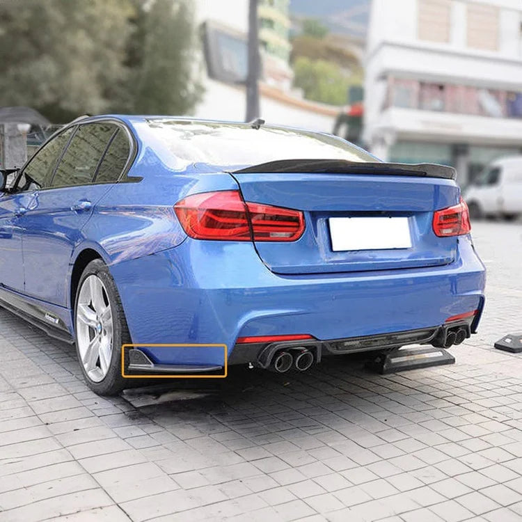 F30 Carbon Fiber Rear Bumper Extension Splitters - BMW F30 3-Series