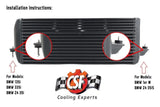 CSF High Performance Black Stepped Core Bar/ Plate Intercooler - BMW E9X 335i/ 335xi 04-13