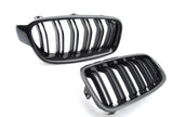 Carbon Fiber ABS Dual Slat Front Grilles (BMW F30 3 Series)