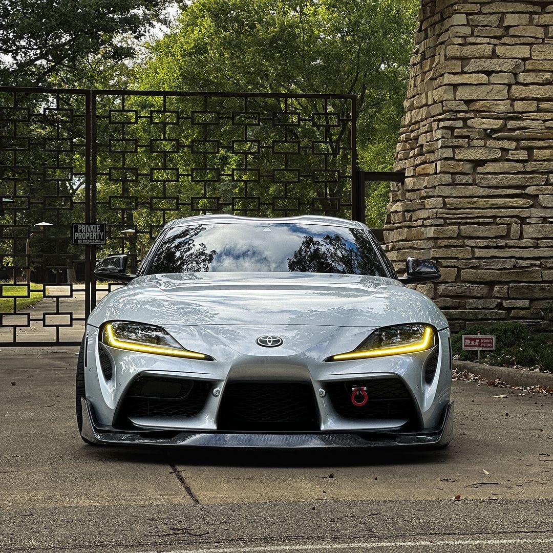 A90/A91 Supra Carbon Fiber Ag Style 3pc Front Lip - A90 A91 Supra