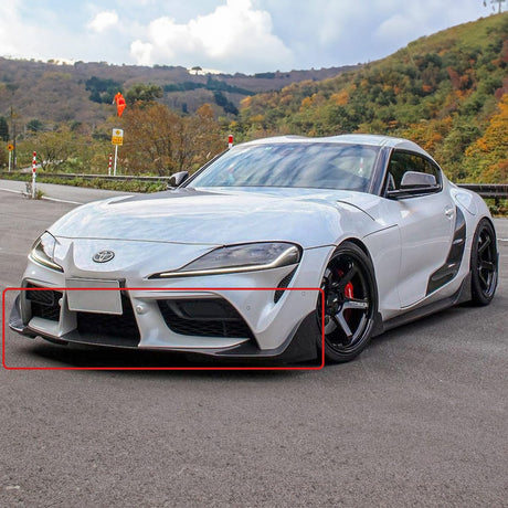 A90/A91 Supra Carbon Fiber GR Style 3pc Front Lip - A90 A91 Supra
