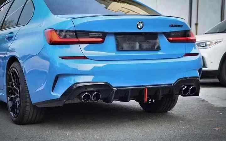 G20 K Style Carbon Fiber Rear Diffuser w/Led Light - G20 3-Series PRE ...