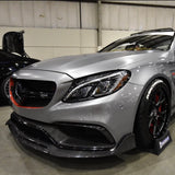 W205 C63 Carbon Fiber Brabus Style Front Lip