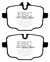 EBC 2021+ BMW M3/M4 3.0TT (G80/G82/G83 w/Cast Iron Rotors) Redstuff Rear Brake Pads