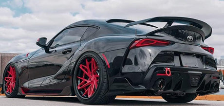 A90 Supra Gloss Black AG Style Rear Splitter Spats - A90 Supra
