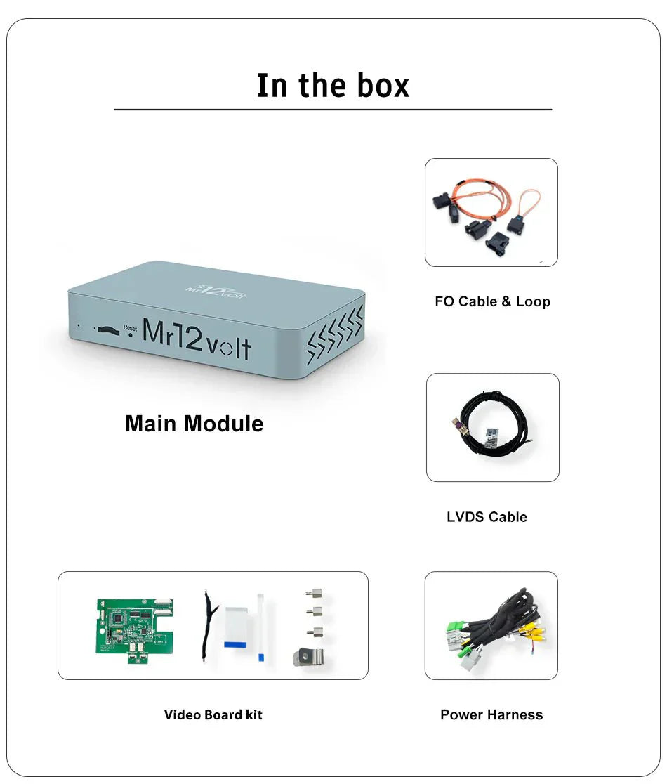Mr12Volt Jaguar XF, XFR, XK, XKR - High End Audio MOST Bus CarPlay & AA Interface OEM mic support