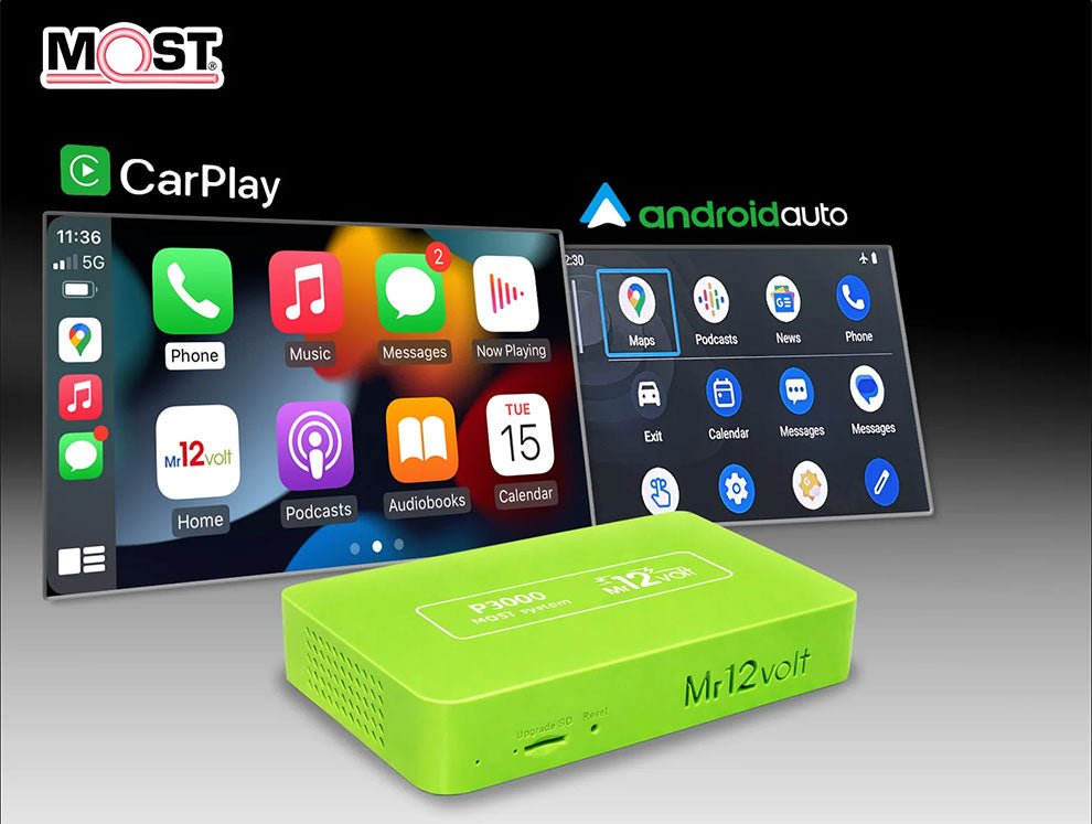 Mr12Volt Porsche 911, Panamera  Macan  Cayenne - High-End PCM 3.1 MOST Bus CarPlay & AA Interface OEM mic support