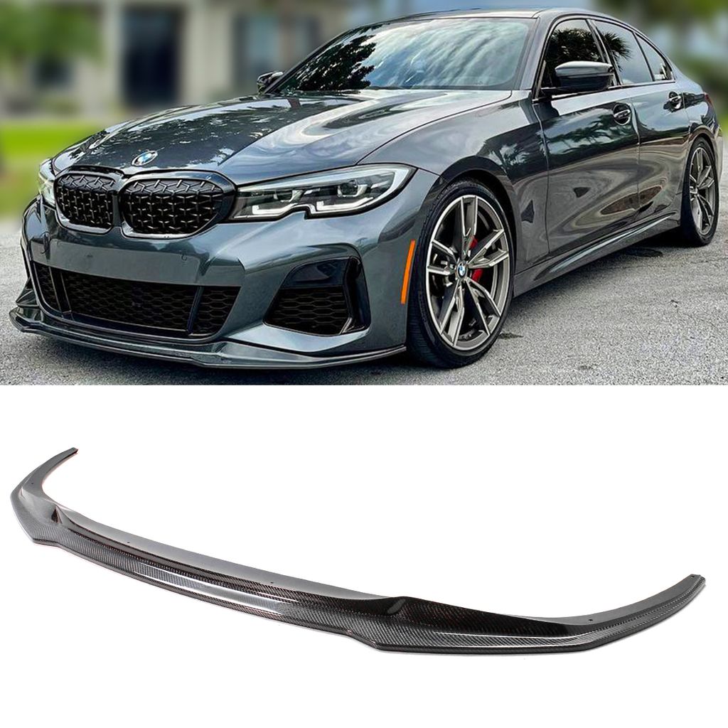 G20 V Style Carbon Fiber Front Lip - G20 3-Series PRE LCI