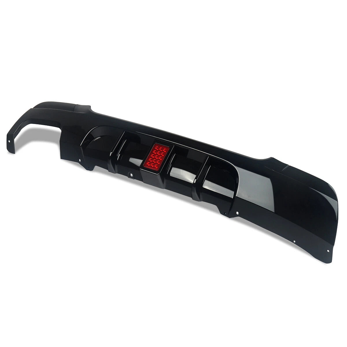 E92/E93 Gloss Black LED F1 Style Rear Diffuser - E92/E93 3-Series Single Exhaust Tip