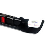 E92/E93 Gloss Black LED F1 Style Rear Diffuser - E92/E93 3-Series Single Exhaust Tip