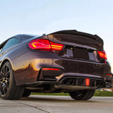 F8X M3/M4 Gloss Black V Style LED Rear Diffuser - F80 M3 F82/F83 M4