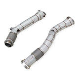 MBS S58 F97/F98 Catless Heatshield Downpipes - F97 X3M F98 X4M