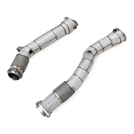 MBS S58 F97/F98 Catless Heatshield Downpipes - F97 X3M F98 X4M